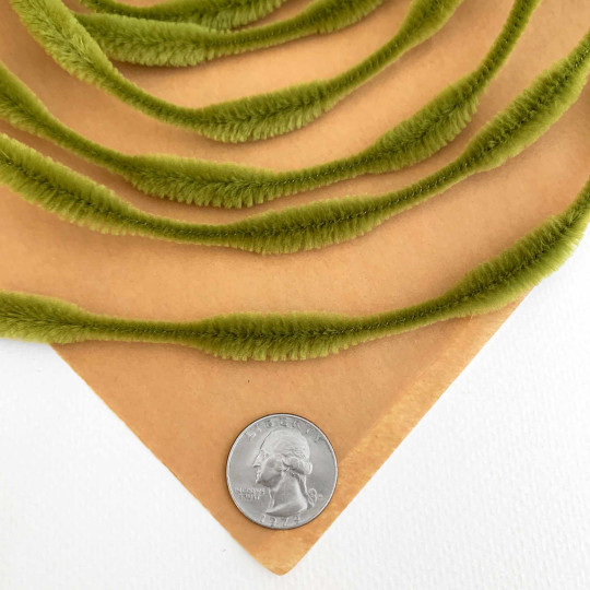 Petite 2-1/2" Bump Chenille for Beards and Arms in Olive Green ~ 1 yd. (15 bumps)